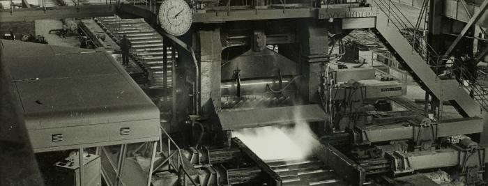 Main mill in operation, Consett Steel Works, 4 November 1960 (D/Co 12/11(59)) - Copyright © Durham County Record Office Main mill in operation, Consett Steel Works, 4 November 1960 (D/Co 12/11(59)) - Copyright © Durham County Record Office