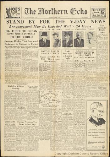The Northern Echo, Monday 7 May 1945 (D/Dor 7/5)