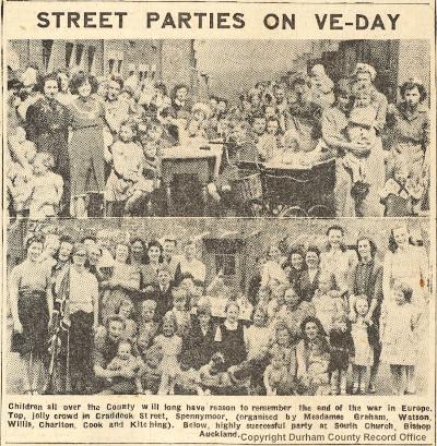 Street party photographs, Auckland Chronicle, 17 May 1945 (D/WP 4/84) Street party photographs, Auckland Chronicle, 17 May 1945 (D/WP 4/84)
