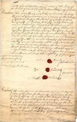 Settlement certificate, 1738 (EP/Du.SO 112/1/1) Settlement certificate, 1738 (EP/Du.SO 112/1/1)